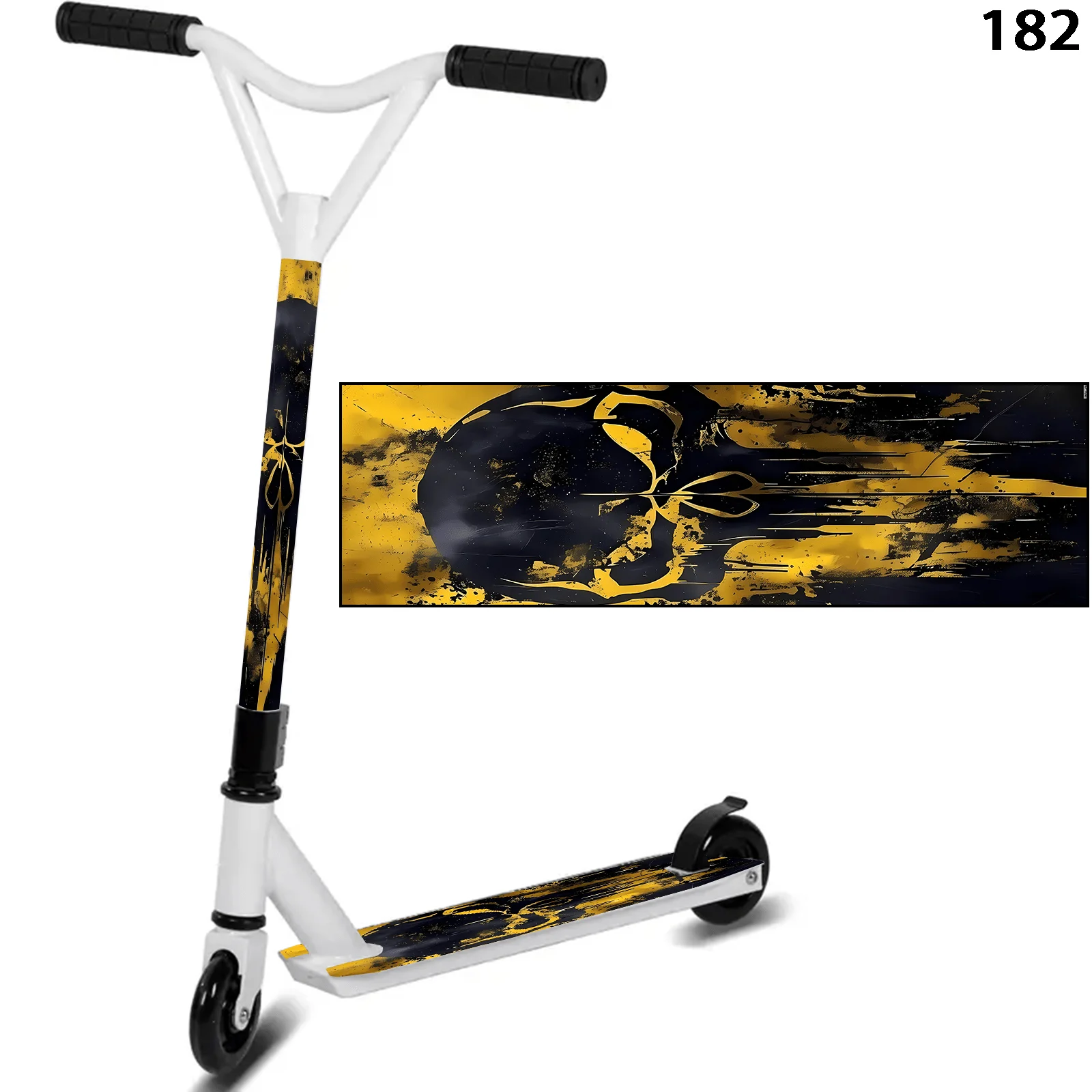 

Skull Graffiti Decoration Scooter Stickers, Skateboard Stickers, Personalized Cool DIY Suitable for Scooters, Portable Folding