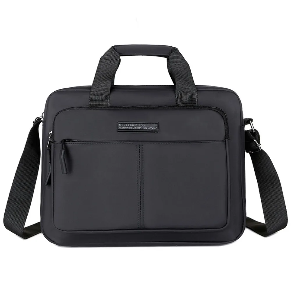 Bolsos de mensajero de tela Oxford para hombre, bolso de negocios impermeable de gran capacidad con cremallera, bandolera de Color sólido para mujer