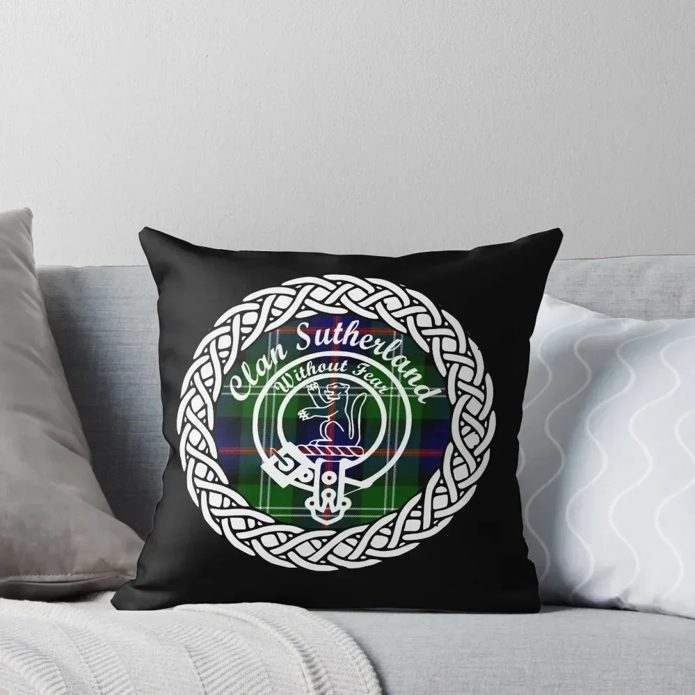 Clan Sutherland surname last name tartan crest badge Throw Pillow Sofa Cushion Cover Pillowcases Bed Cushions pillow