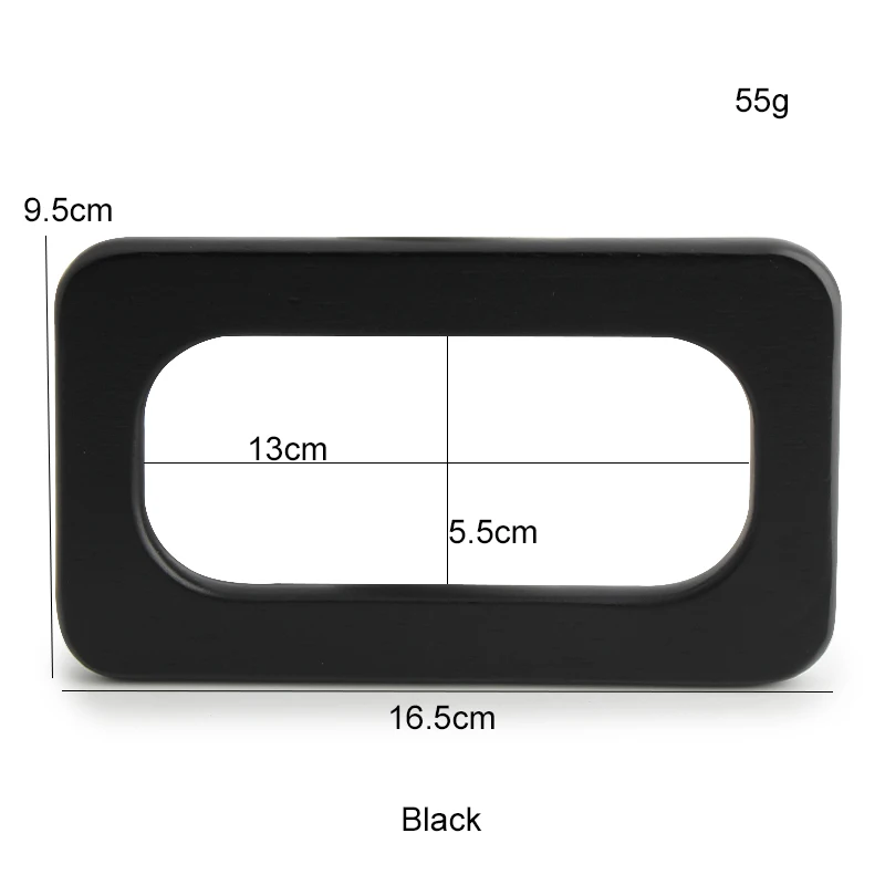 2PCS Rectangular Square Bag Handle Replacement Crossbody Bag Shoulder Bag Beach Bag Wooden DIY Handle Wallet Accessories