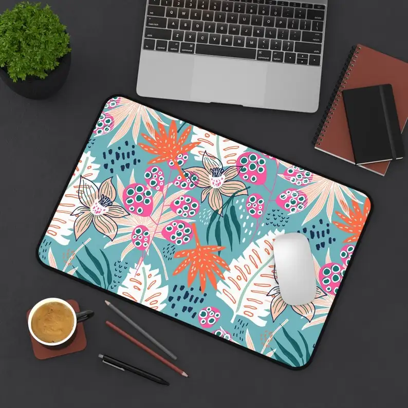 Turquoise Tropical Mouse Pad, Tropical Office Decorative Pad, Non-Slip Waterproof Gaming Mouse Pad, Perfect Gift for Friends