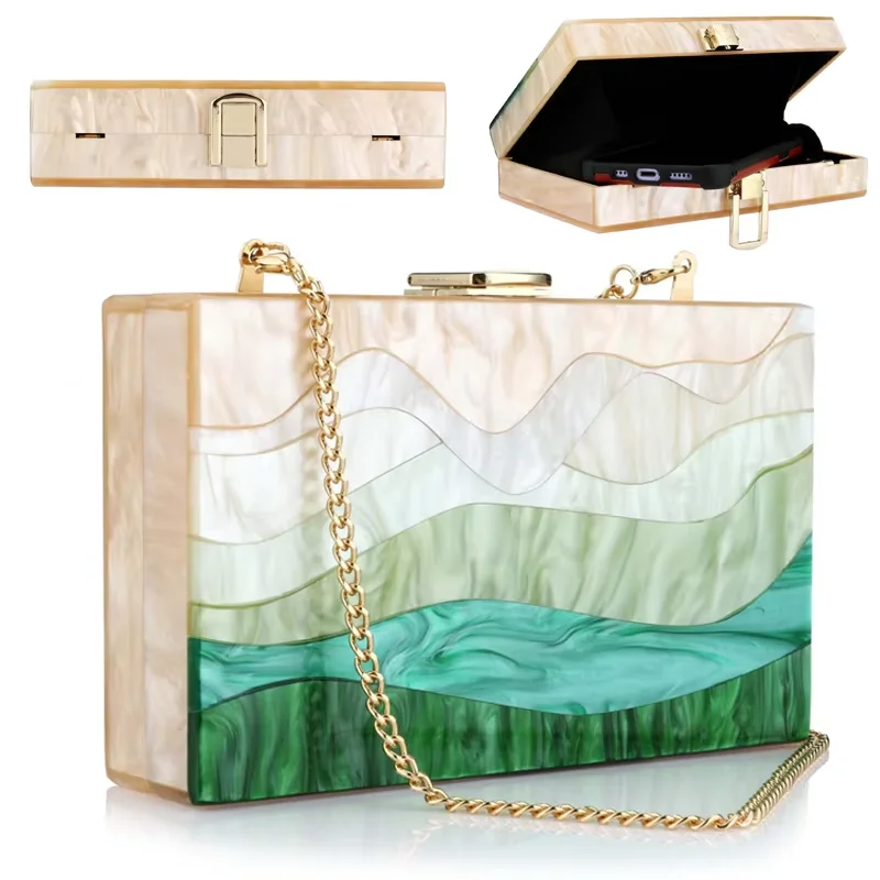 

Acrylic Suitable Evening Bag Fashionable Women'S Handbag For Party Parties Business Clutches Purses Bag Handbag Box with chain