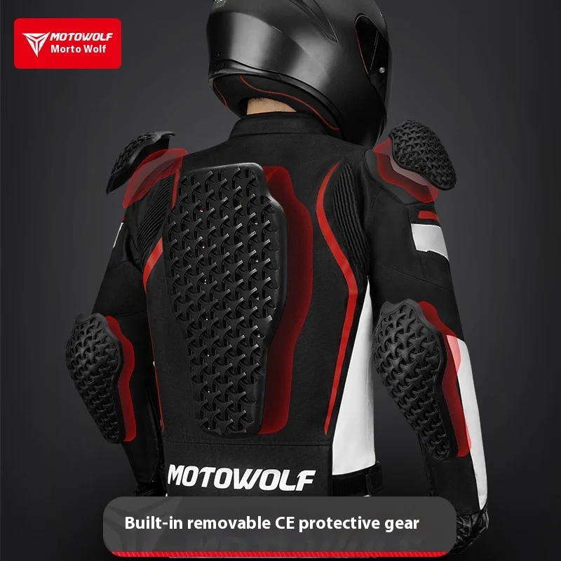 Winter Motorcycle Racing Suit Motorcycle Riding Suit Anti Fall Warm And Waterproof Knight Equipment Men'S Jacket Slim Fit Top To