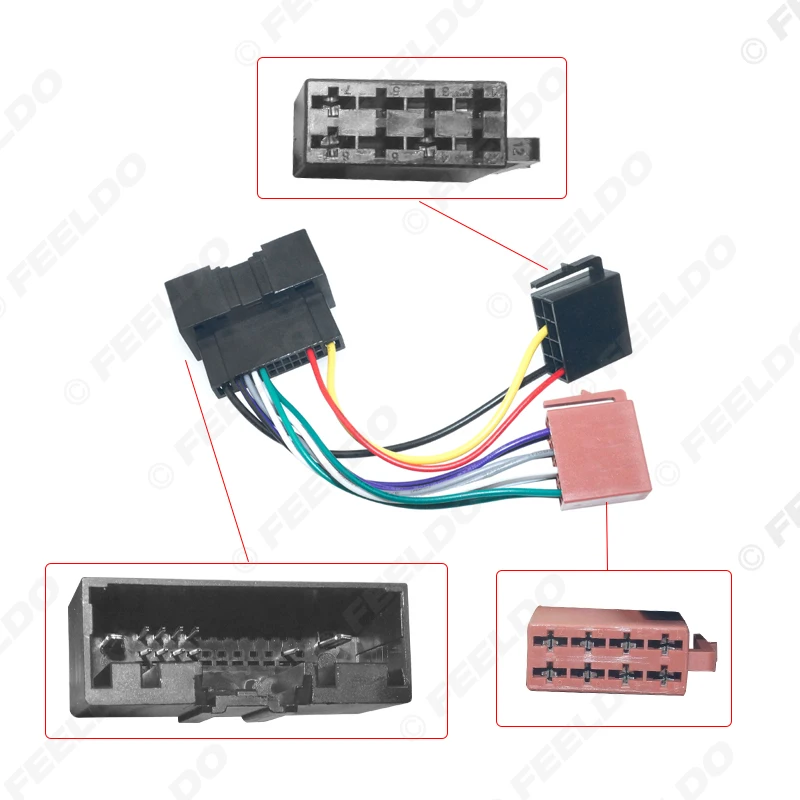 5Pcs Auto Radio Audio ISO Wiring Harness Adapter for Ford Focus/Mondeo/Fiesta/C-Max/S-Max/Kuga Landrover