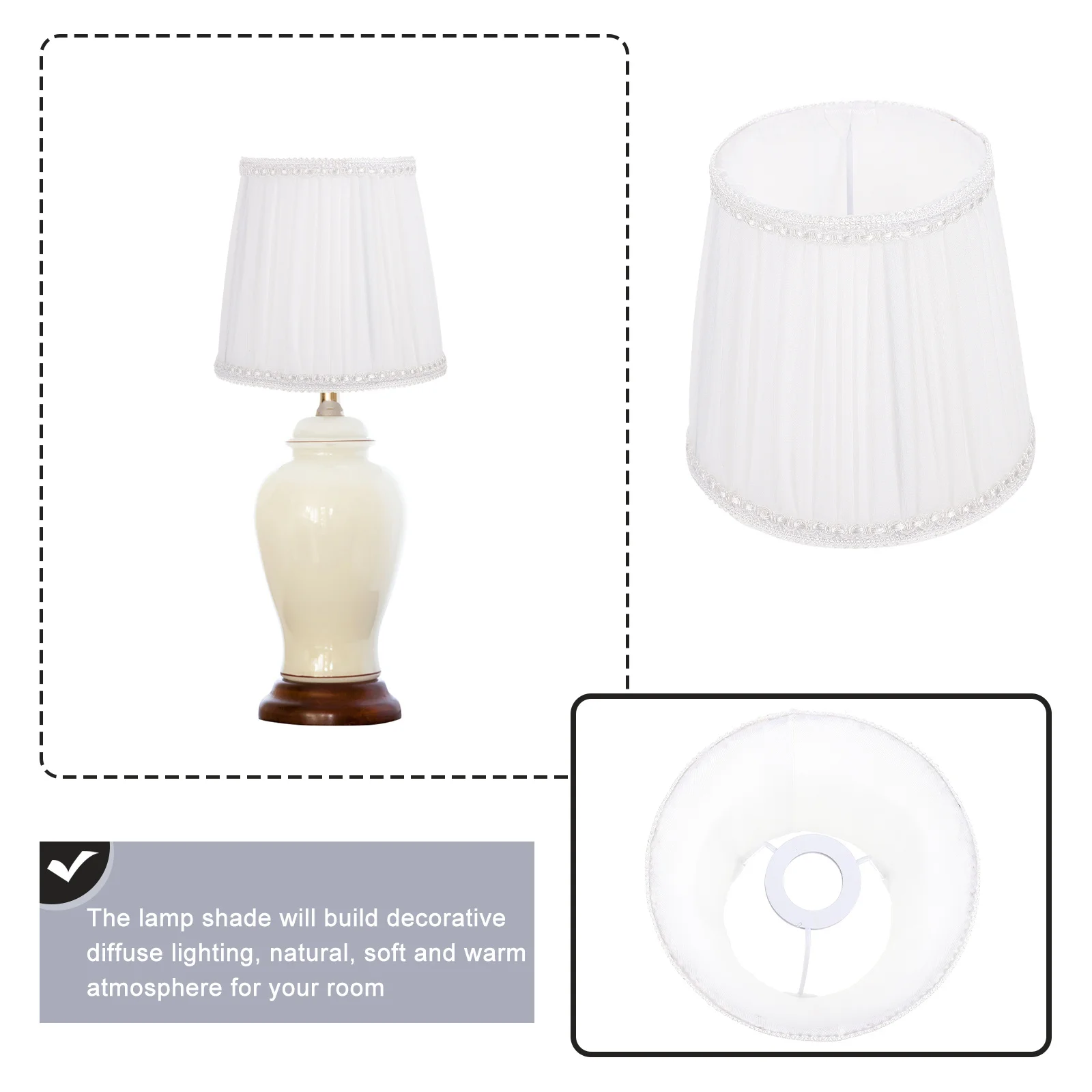 

Cloth Lampshade E14 Unique Handmade Fabric Cover For Home Hotel Living Room Dining Room Light Diffuser Lamp