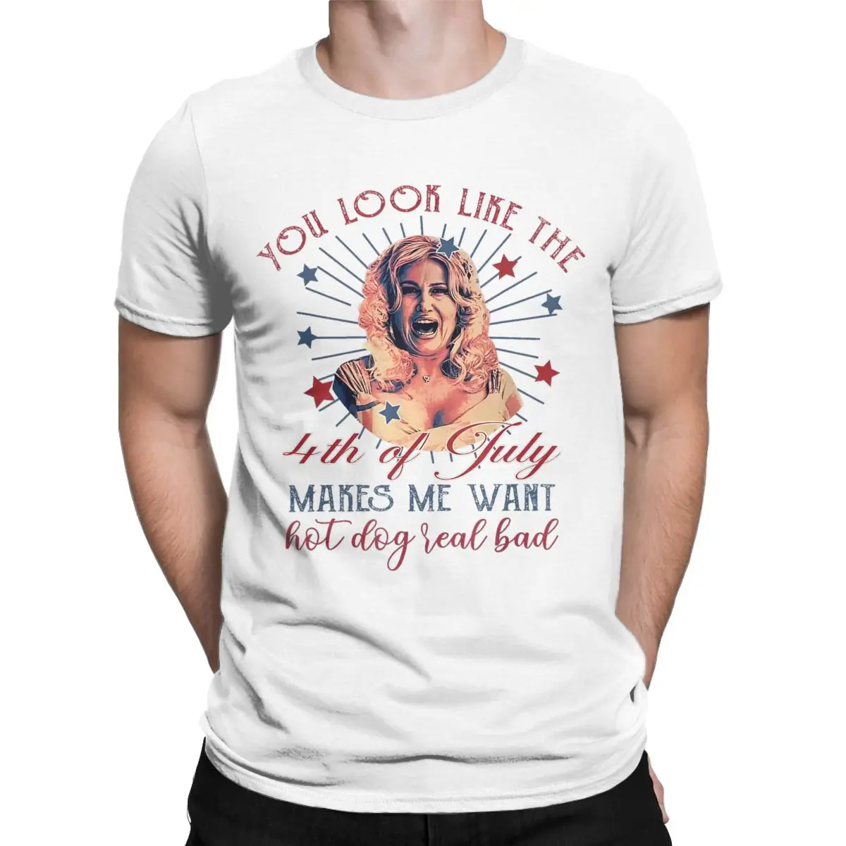 Funny You Look Like 4th Of July Hot Dog T-Shirts Men Legally Blonde Creative Cotton Tee Round Neck Short Sleeve T Shirts Tops