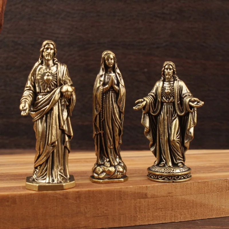 

Retro Jesus Statue, Handmade Small Bronze Ornaments, Small Ornaments, Statues, Home Decor Garden Decoration