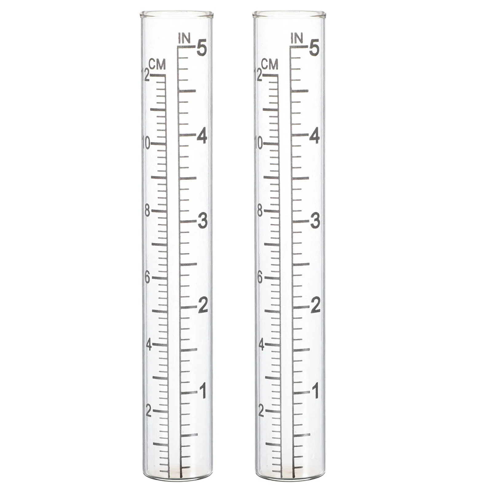 

2Pcs Rain Gauge Replacement Parts Glass Tube for Weather Monitoring Accessories Rain Measure Tools Yard Garden
