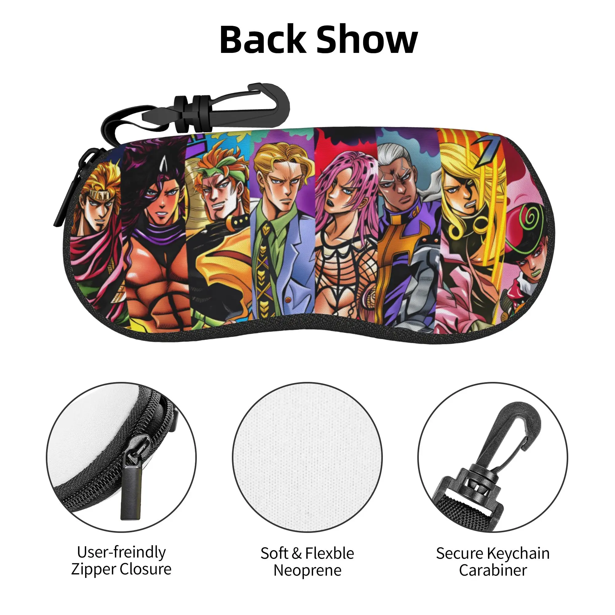 

Anime JoJo Bizarre Adventure Glasses Case Portable Japan Manga Shell Eyeglasses Case Sunglasses Box