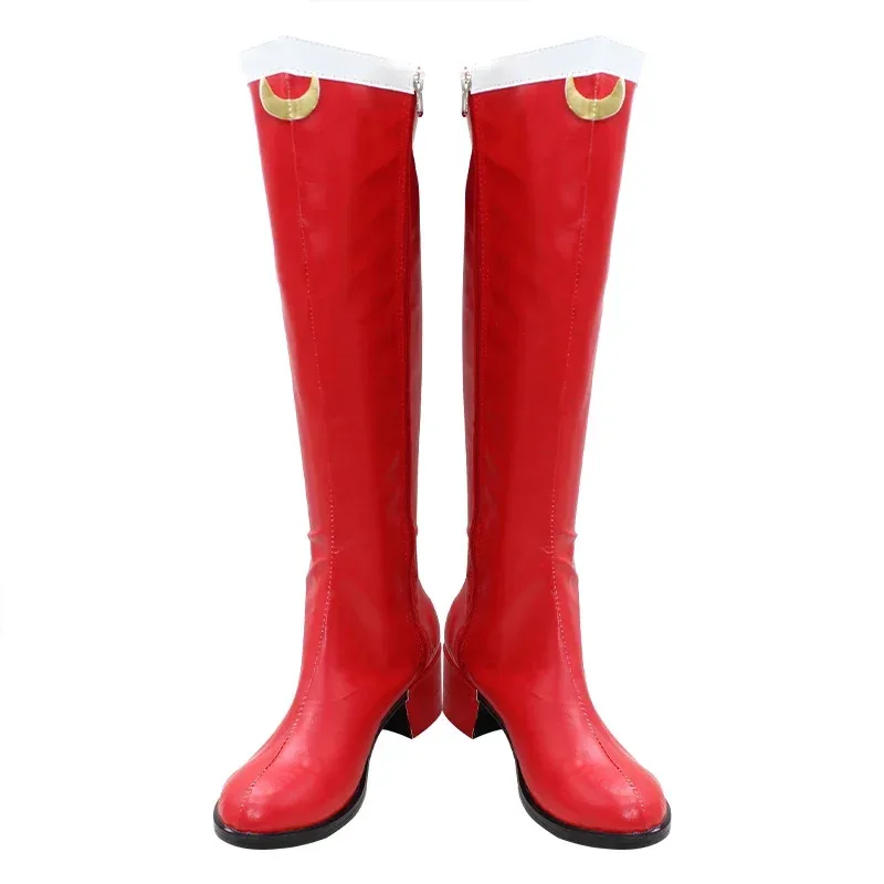 

Tsukino Usagi Cosplay Shoes Red PU Leather Shoes Halloween Carnival Boots Cosplay Props Custom Made