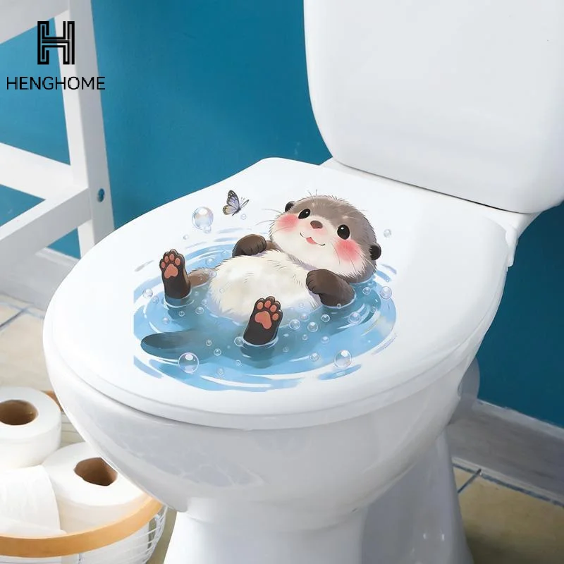 Home Bathroom Wallpaper - Adesivo per serbatoio WC con simpatica