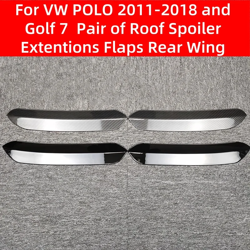 

Для VW POLO 2011-2018 Golf7 задний спойлер на крышу, удлинители, закрылки, заднее окно, хвостовое крыло, маленькое удлинение, O-стиль, автомобильные наклейки, детали