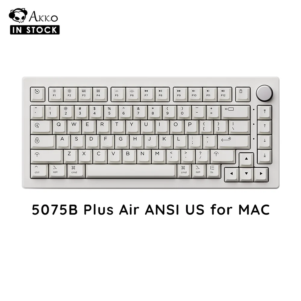 Akko 5075B Plus Air 75% Mechanical Gaming Keyboard 3/5 Pin Hot Swap Three-Modes RGB MAC 2.4GHz Wireless/USB Type-C/Bluetooth 5.0