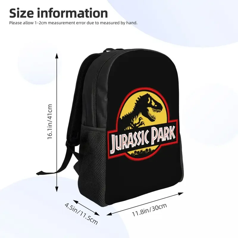 Jurassic Park Dinosaur Print Backpacks for Men Women Water Resistant School College Bag Printing Bookbags