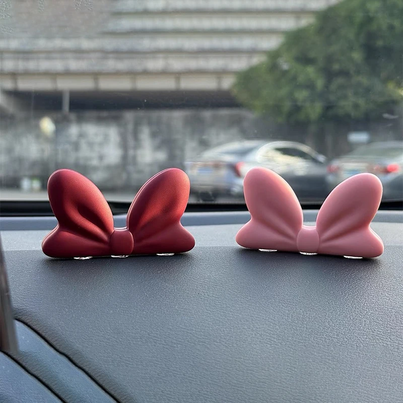 Bow-Shaped Screen Decorator Computer Monitor & Car Vent Decoration Stress Fidget For Girls, Plastic Ornament For Home Office