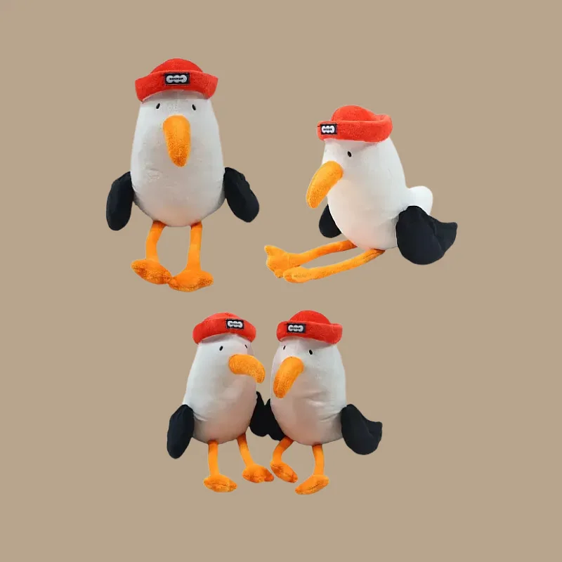 

Лидер продаж, плюшевая игрушка с красной шляпой и птицей, милая мягкая кукла с маленькой шапкой, подарок для детей