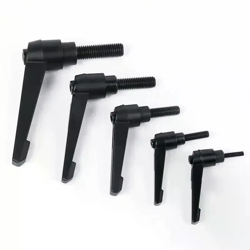 2Pcs M4 M5 M6 M8 Clamping Lever Machinery Adjustable 7-shaped Handle Locking External Male Thread Knob