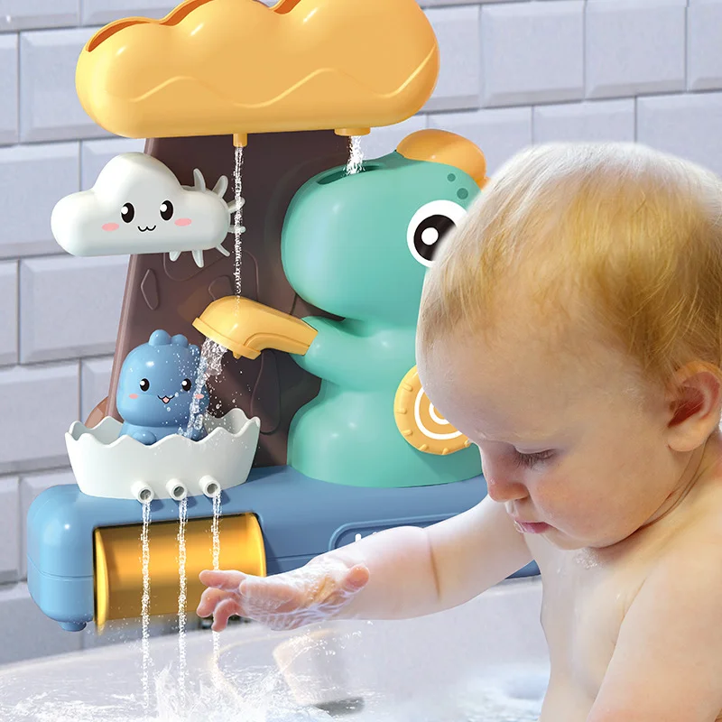 Children's Fun Dinosaur Sucker Toys Swimming Bathroom Shower Sprinkler Male and Female Baby Shower Toys