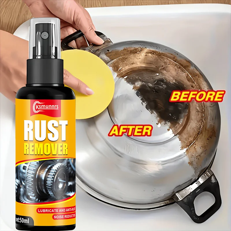 Powerful Rust Remover, Quickly Dissolves Stubborn Rust for Bolts, Guardrails & Machinery, Anti-Rust & Extends Service Life