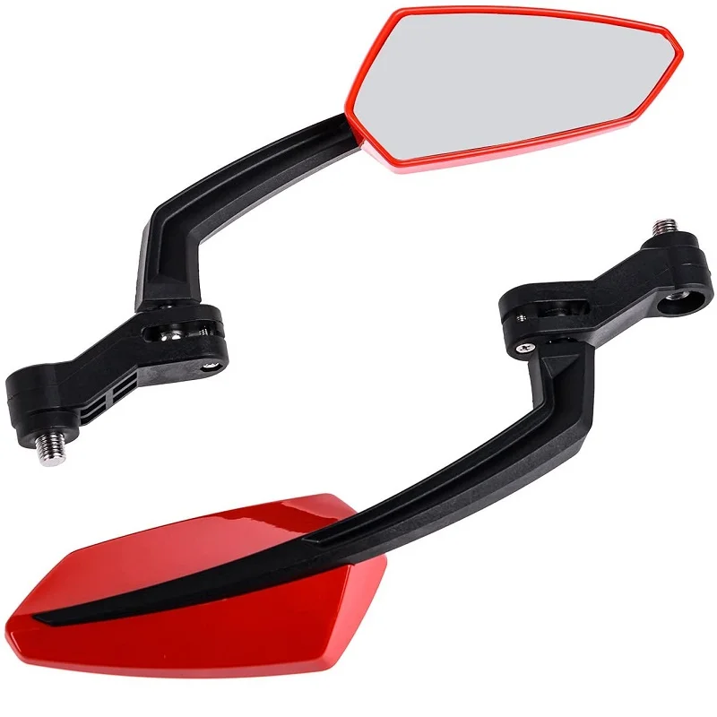 2pcs Motorcycle Rearview Mirror Side Mirror Universal Red Snakeskin Style Motorcycle Rear View Mirror Motorcycle Accessories