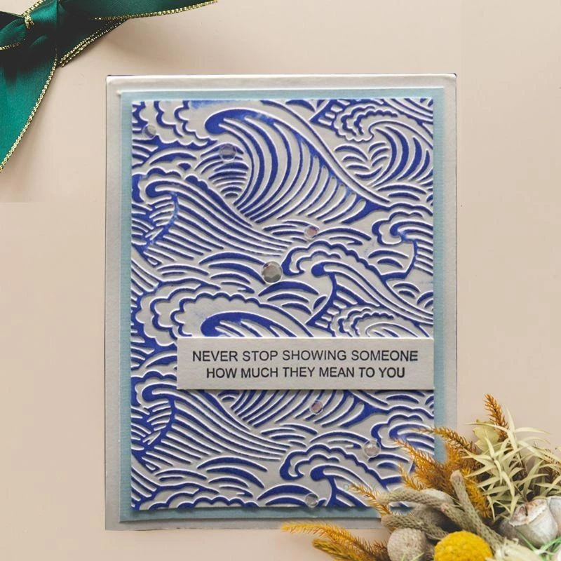 

for Creative Sea Embossing Folder 3D TPR Craft Embossing Script Die Stencil top sale，Handmade Crafts Supplies Greeting Card