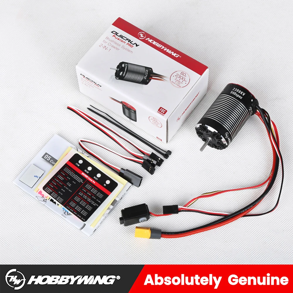 HobbyWing QuicRun Fusion PRO 540 60A 2300KV Wasserdichter Zwei-in-Eins-Bürstenloser Motor Geeignet für 1:10 TRX-4 SCX10 RC-Fahrzeuge