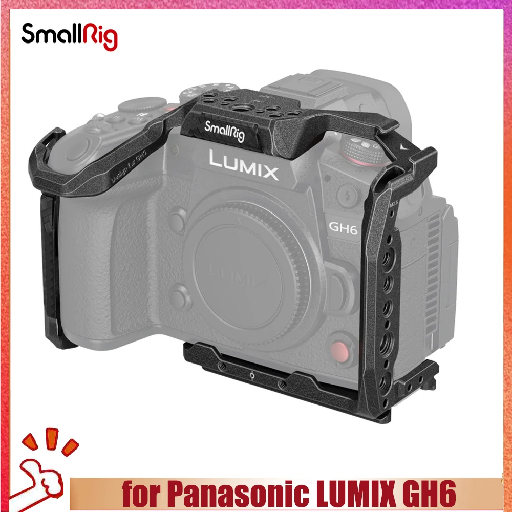 SmallRig “Black Mamba” Series Aluminum Alloy Camera Cage for Panasonic LUMIX GH6 3440