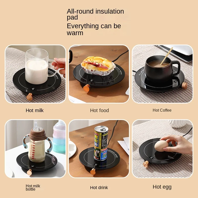 Calentador de tazas eléctrico de 220V, temperatura ajustable de 80 ℃, calentador de agua para el hogar, alfombrilla para taza de agua para invierno, bebida caliente de leche y café