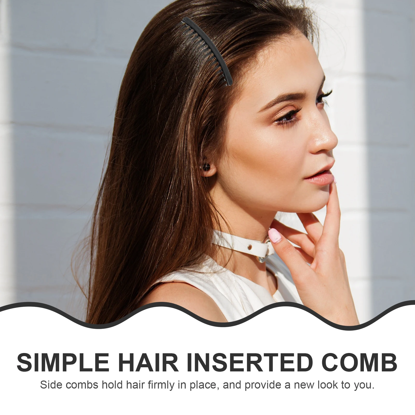 

50 шт. пластиковая расческа с 16 зубьями, боковая расческа для волос, простая шпилька для женщин, вечерние, свадебные, повседневные аксессуары для волос