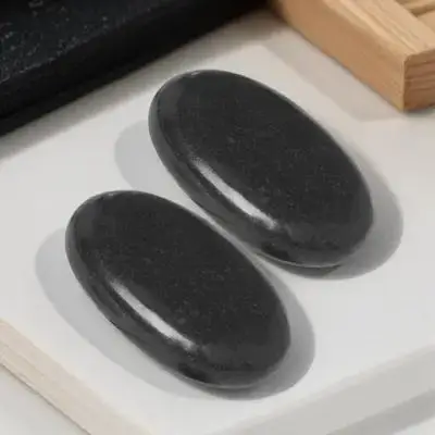 

2pcs Relaxing Spa Stone Mini Scraping Plate Portable Scraper Natural Stone Needle Material Stress Relief Tool Face Neck Hand