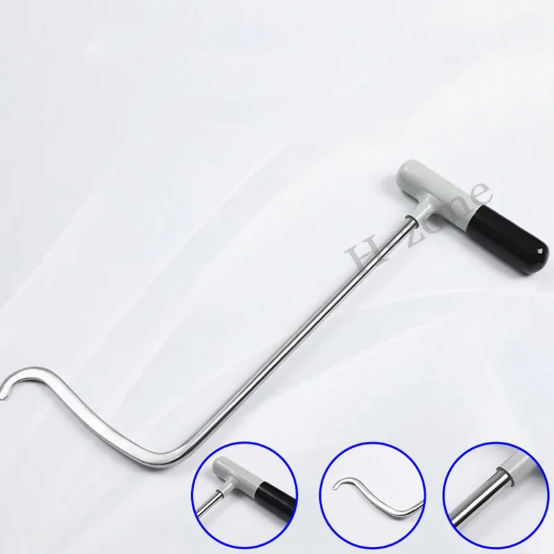 2Pcs car body dent repair tool alloy steel special-shaped hook crowbar repairer hail pit repair tool anti-slip handle