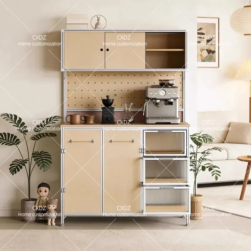 Birch Ocean Panel Aluminum Profile Side Cabinet Drawer Type Simple Modern Display Cabinet Locker Storage Cabinet