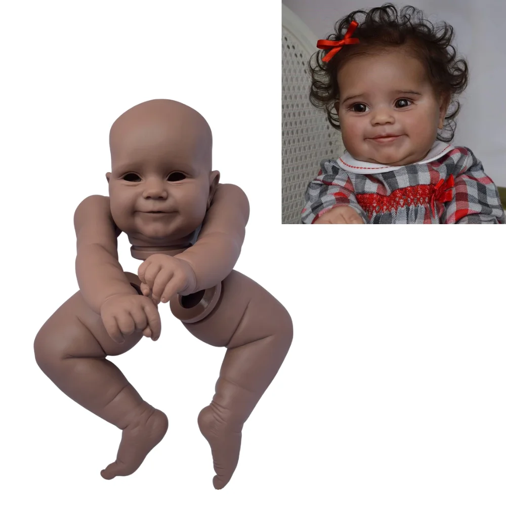 20/24 Inches Maddie Reborn Doll Dark Skin Unpainted Blank Kit Unfinished African American Mold Toy DIY Reborn Doll Parts