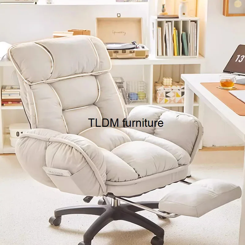 

Living Room Designer Office Chair Simple Vanity Comfortable Work Study Leather Executive Gaming Chair Comfy Chaise Furniture