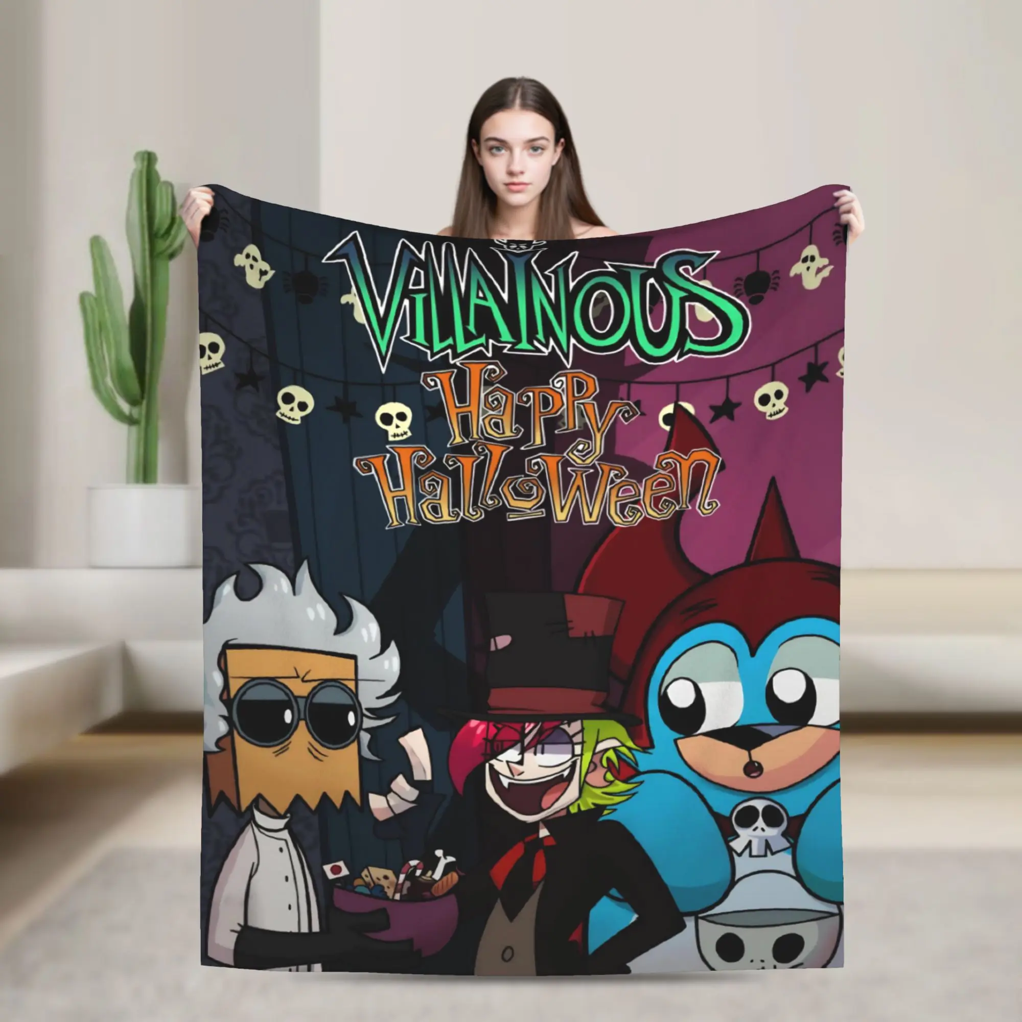 Y2K Villainous Comdy Blankets Soft Fleece  Comfortable Throw Blankets Machine Washable