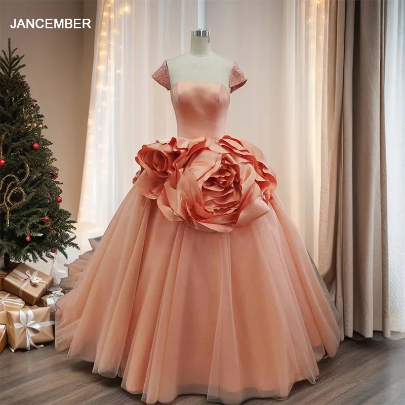 

Satin Strapless Ball Gown 15 Year Old Quinceanera Dresses Beads Long Train Brithday Party Dress vestidos de 15 quinceañeras