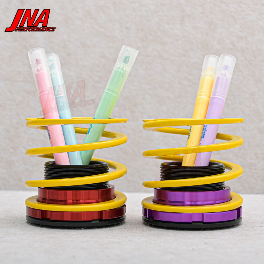 Sleeve Coilover Spring Shape Pen Cup Holder JDM Car Accessories Ornaments / Office Decoration