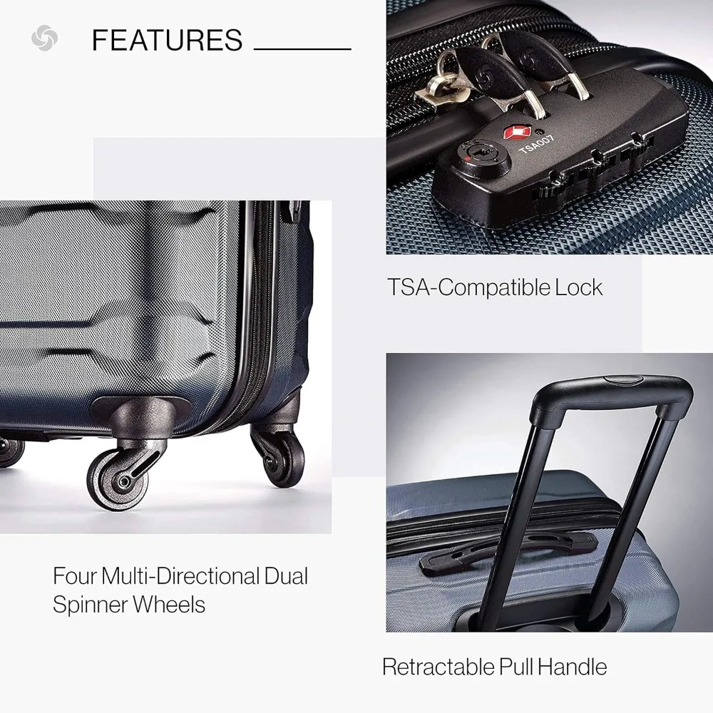 Imagem -04 - Samsonite-omni pc Hardside Expansível Bagagem Rodas Spinner Verificado-médio Cerceta 24