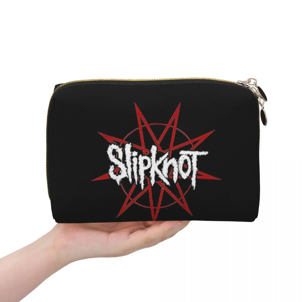 S-Slipknots Heavy Mental Music (1) Women Cosmetic Bag Travel Makeup Organizer Pouch Toiletry Storage Dopp Kit Case