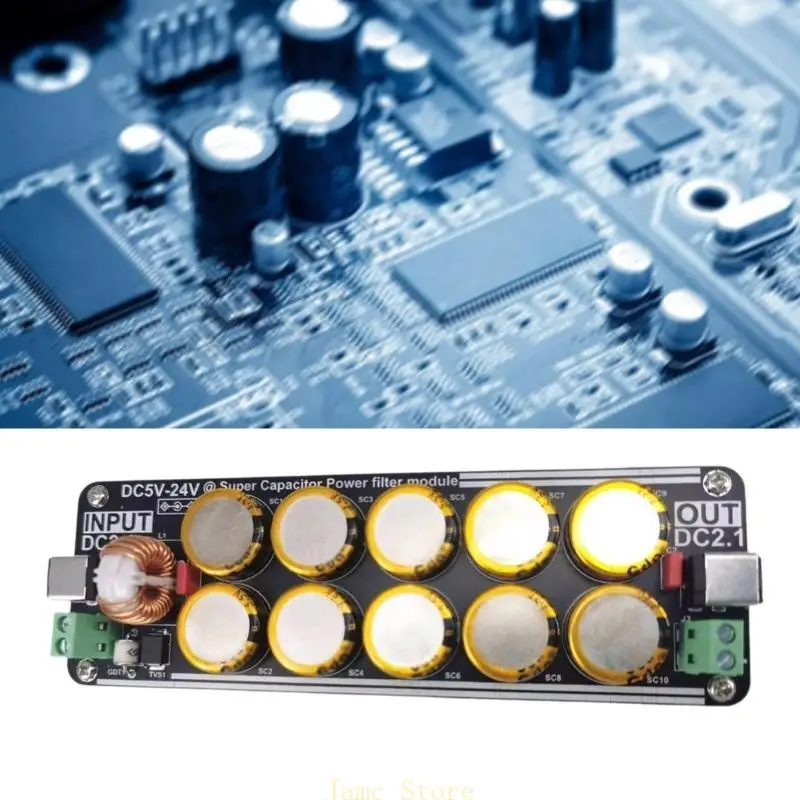 LX0B DC5V-24V Super Capacitor Power Filter Module for 5V 24V Devices Minimize Interferences and Response Module