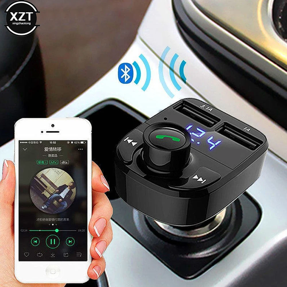 X8 Car FM Transmitter BT4.0 for Car Radio Receiver / Audio Adapter with Dual USB TF Car MP3 Receiver Hands-Free TF Reader