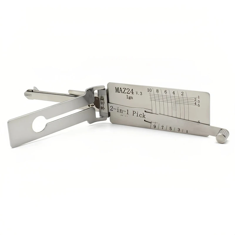 Lishi MAZ24V.3 2 in 1 Locksmith Tool Lock Pick & Decoder Flat Milling for Mazda 2/3/5/6/8/Haima models view 2