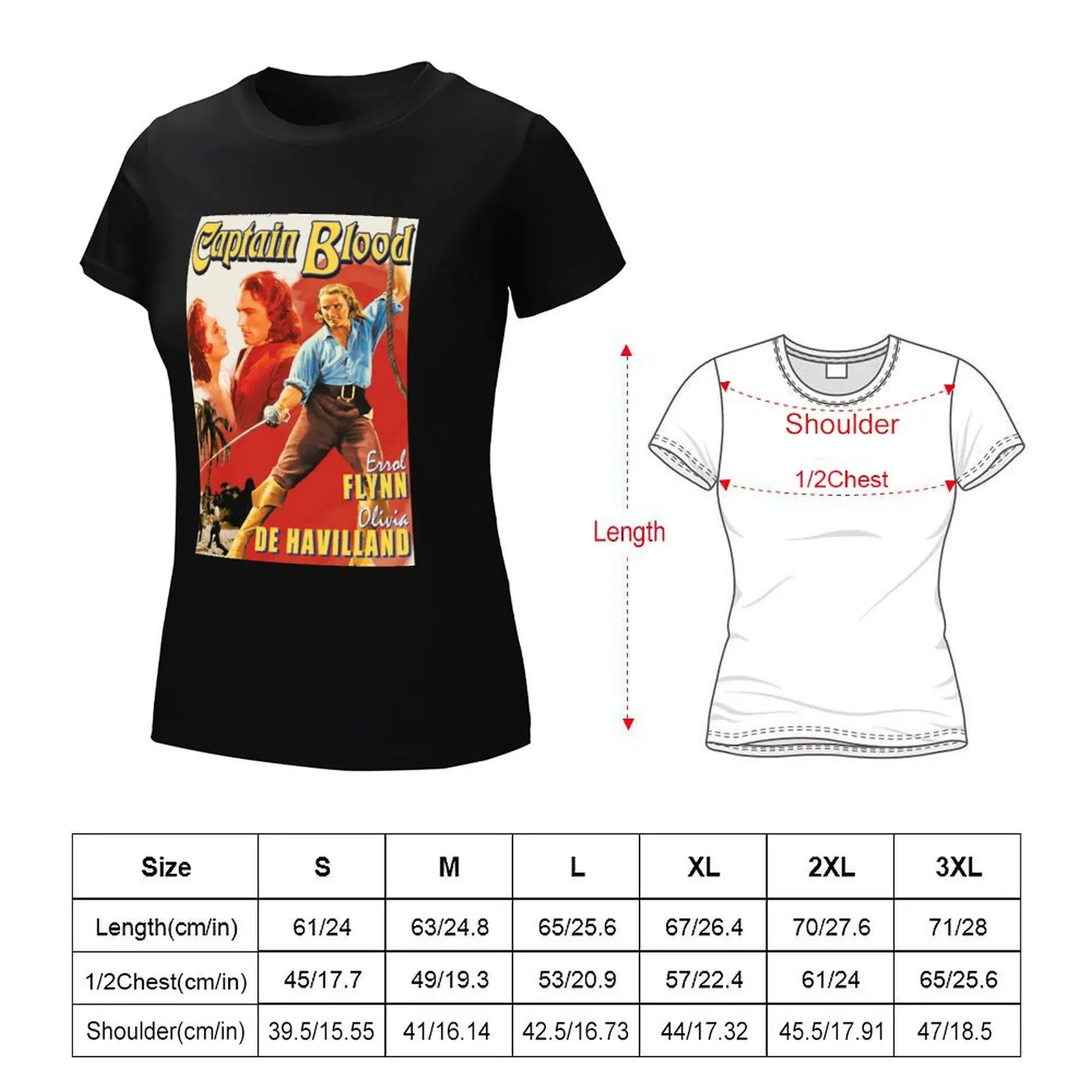 Captain Blood Curtiz T-Shirt summer tops funny Blouse graphics western t-shirt dress for Women