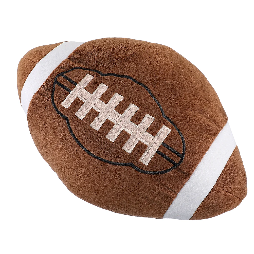 Decorative Throw Pillows Football Rugby for Couch Stuffed Basketball Light Brown Toddler