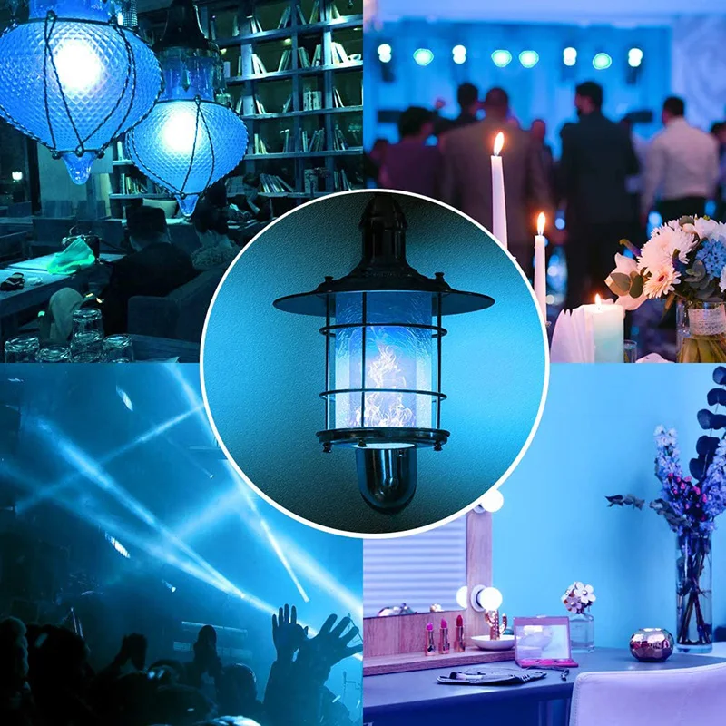 LED Dynamic Flame Effect Light, Creative Corn Bulb, Simulation Effect, Night Light, E27, 4 Modes