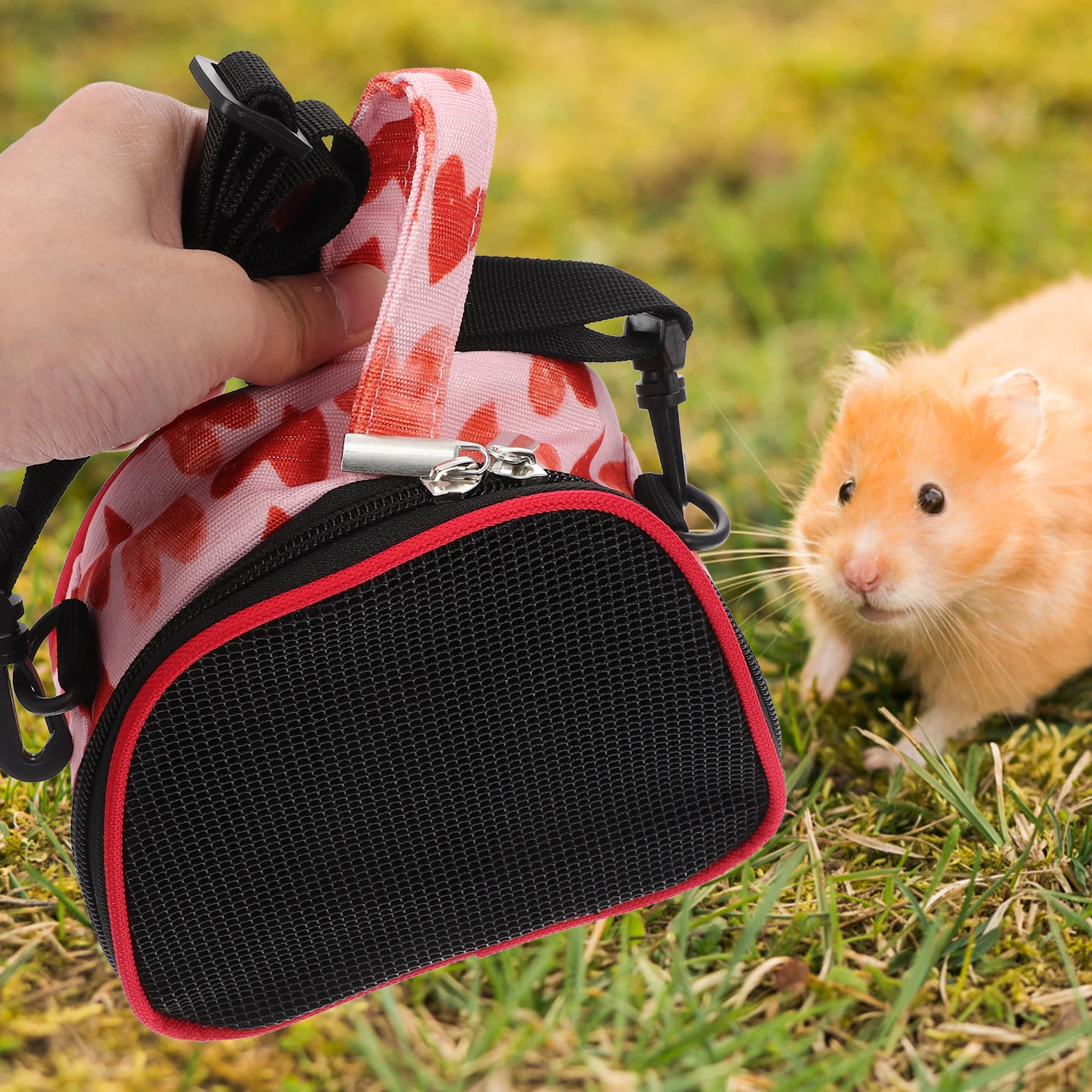 

Portable Hamster Bag Easy to Clean Pet Carrier Tiny Animal Multifunction Travel Pouch Small Rodent Oxford Cloth Carriers