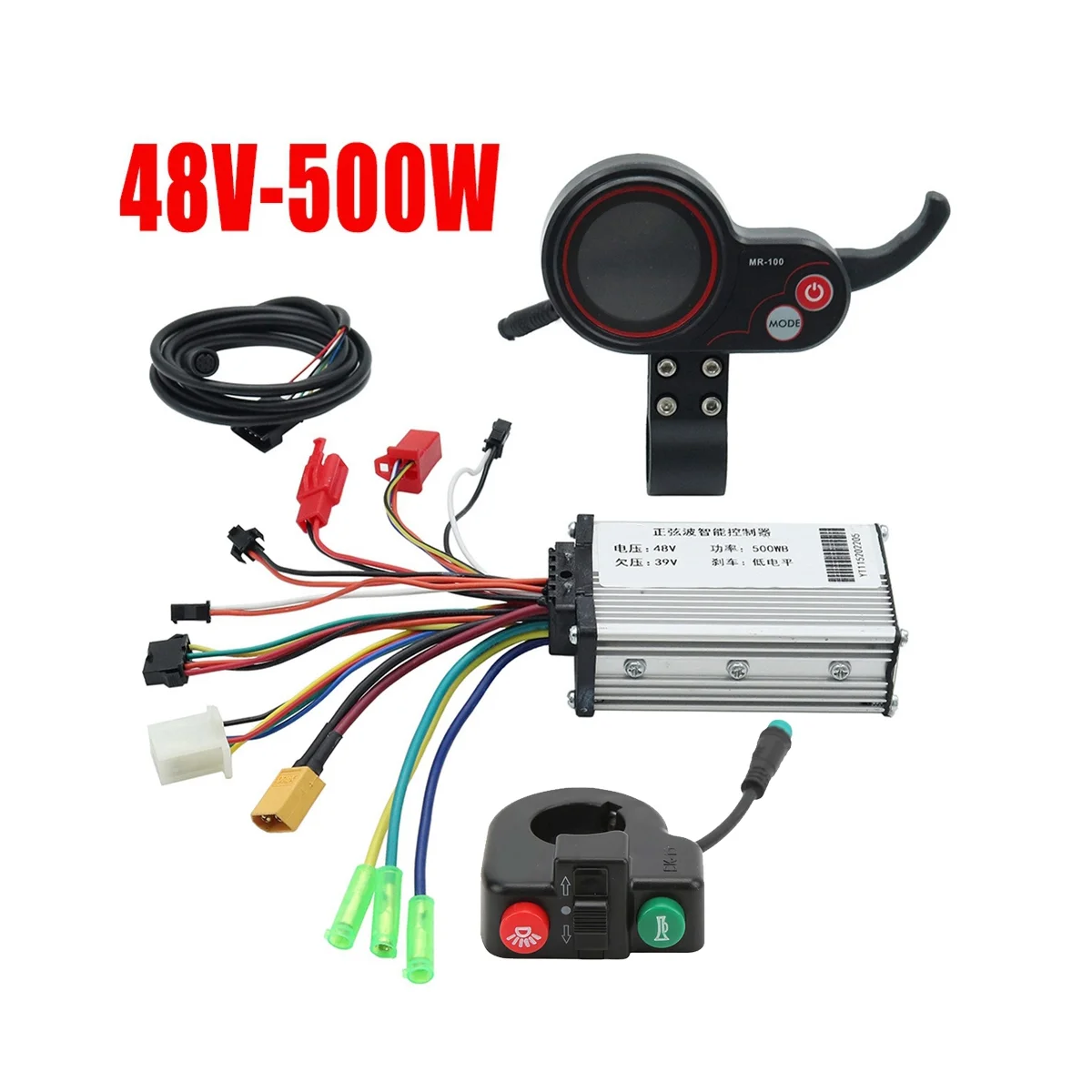 48V 500W Controller MR-100 LCD Display Meter Dashboard+Switch Button for KUGOO M4 Electric Scooter