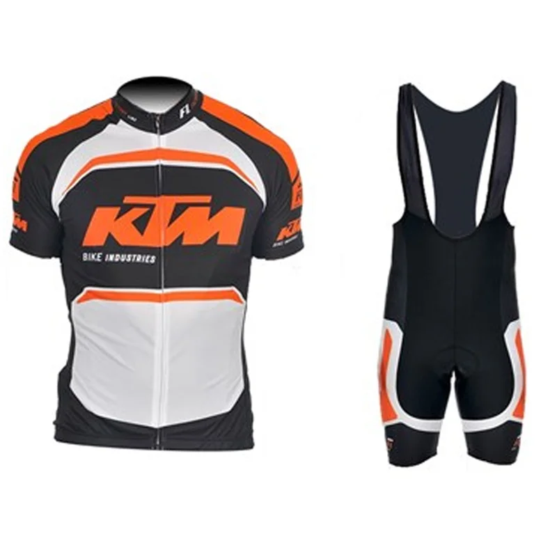 

Men's Mtb Clothing Cycling Set 2025 KTM Shorts Man Bib Jersey Laser Cut Sports Kit Pro Team Road Bike Uniform Costume Gel Suit