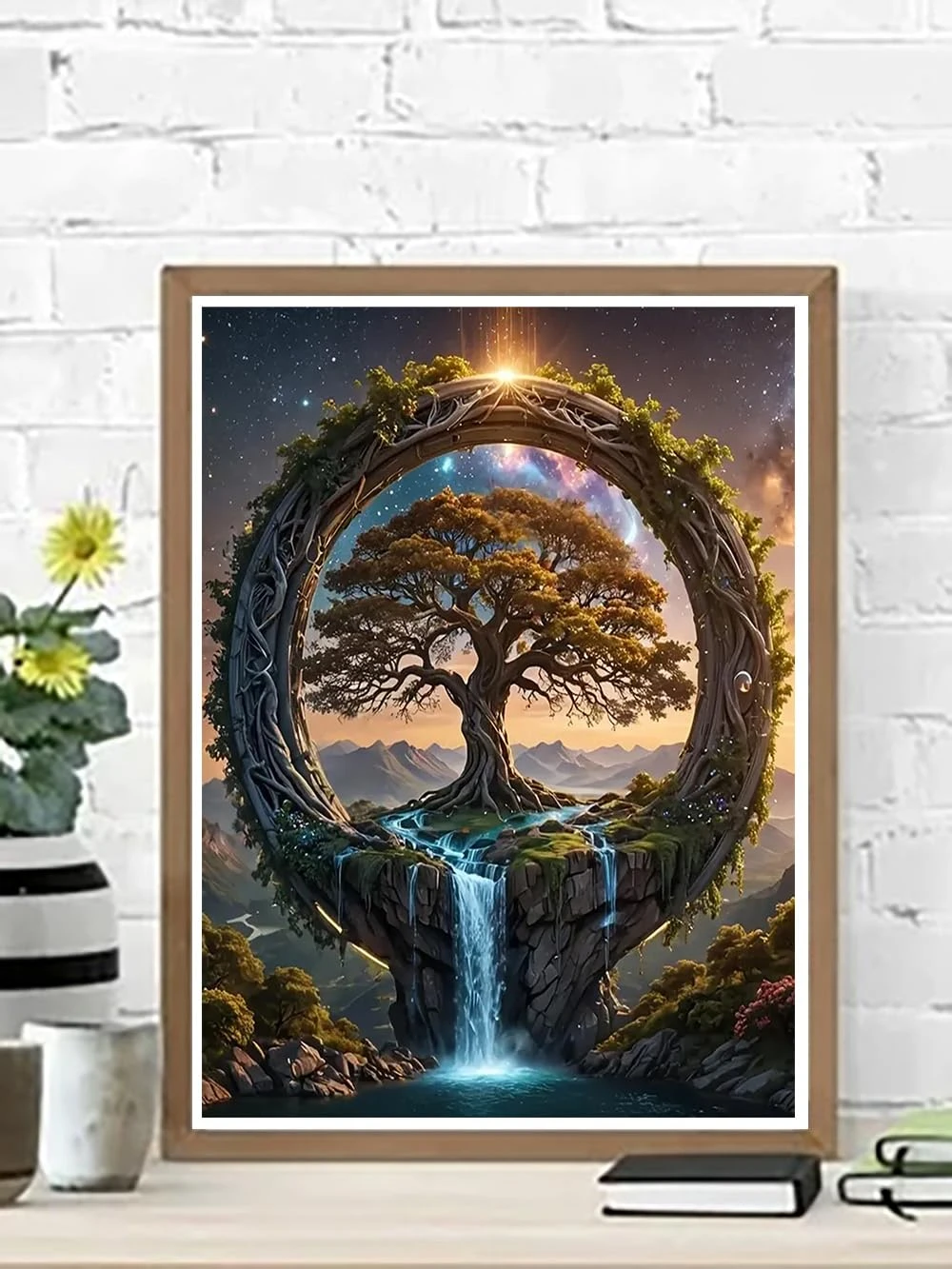 quebra-cabecas-de-500-1000-1200-2000-pecas-Arvore-da-vida-cenario-de-Agua-de-fonte-jogos-de-atividade-familiar-para-sala-de-jogos-quarto-sem-moldura
