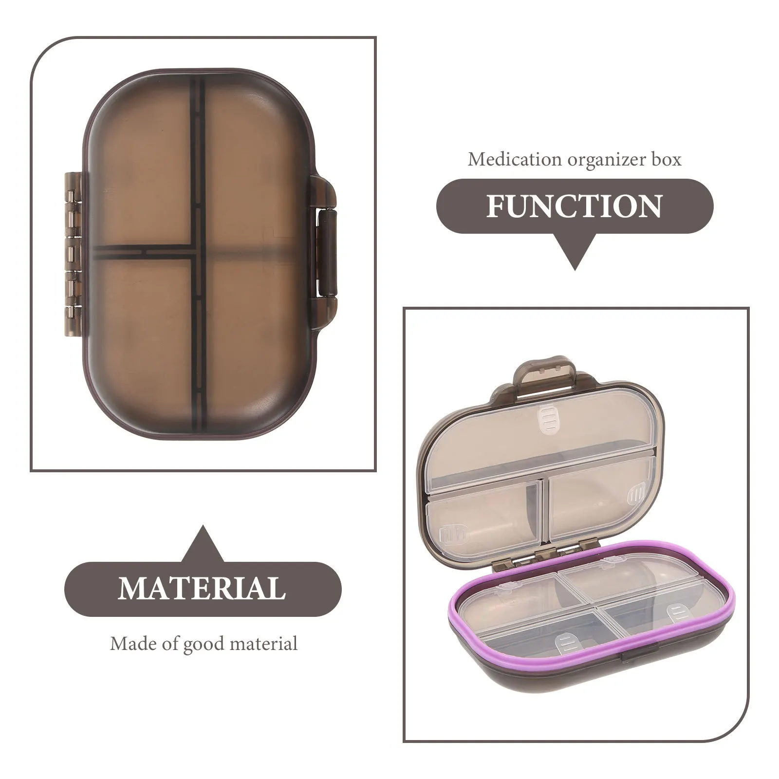 

Weekly Pill Storage Case 3 Times A Day Portable Small Pill Organizer Travel Medication Holder Compartment Storage Box